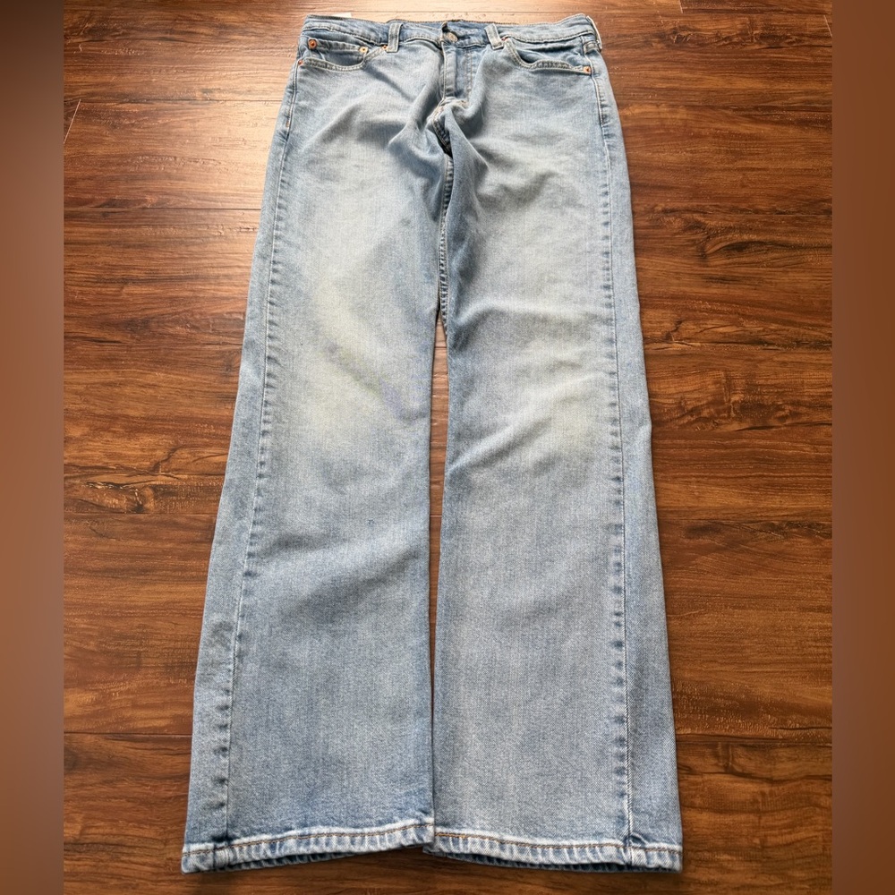 Levi’s 513 Slim Straight Jeans Mens 32x32 Light Wash Denim Classic Fit